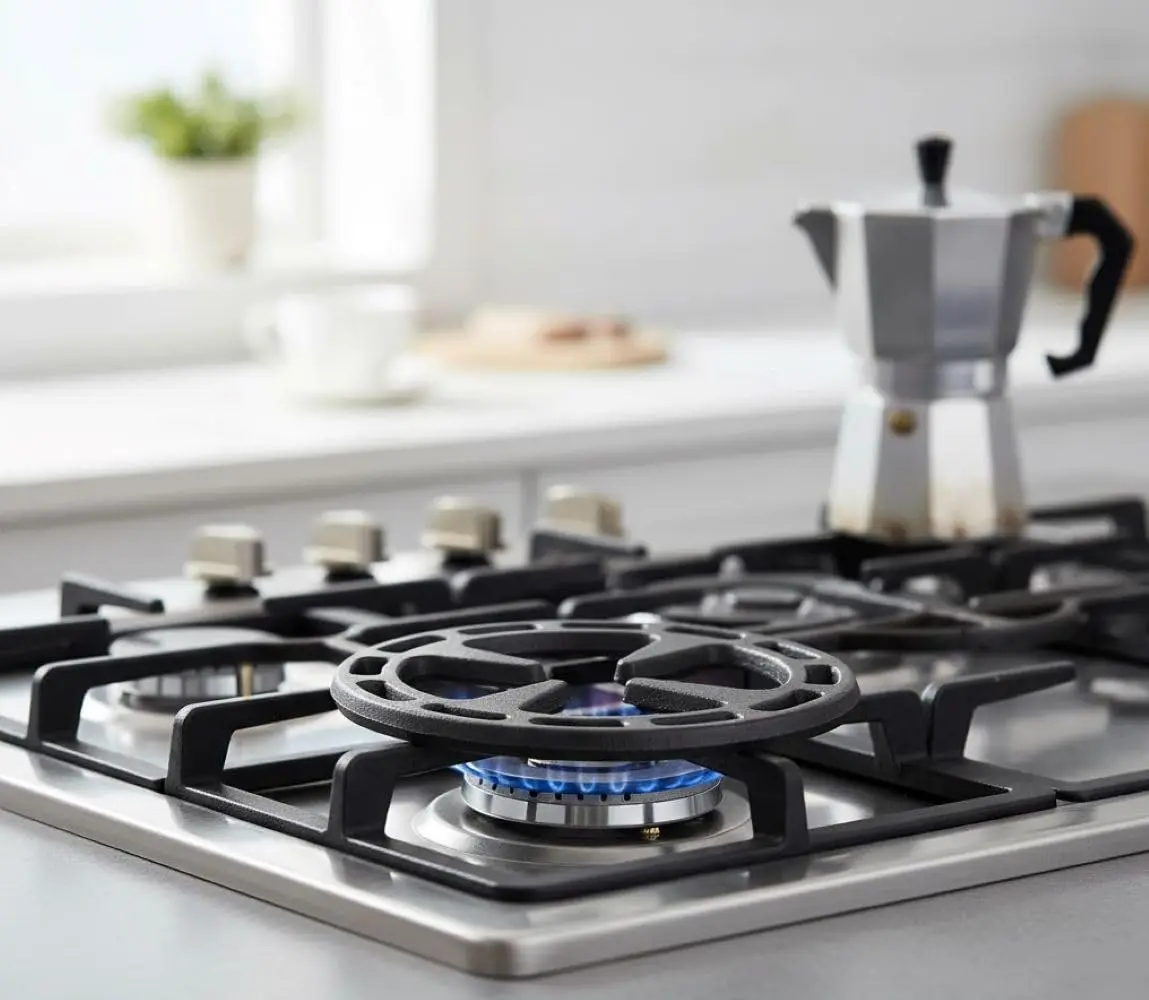 Ilsa Cast Iron Gas Stove Ring Reducer 12 cm (4.75 Inch) | Stabilizes Small Cookware on Gas Burners - view 4