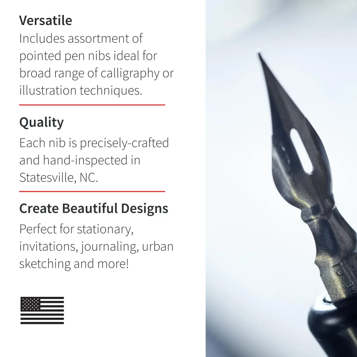 Speedball Sketching Set with Penholders and Pens, Set of 8 (SB2964), Black | Drawing, Sketching, Lettering, Cross-Hatching - view 2