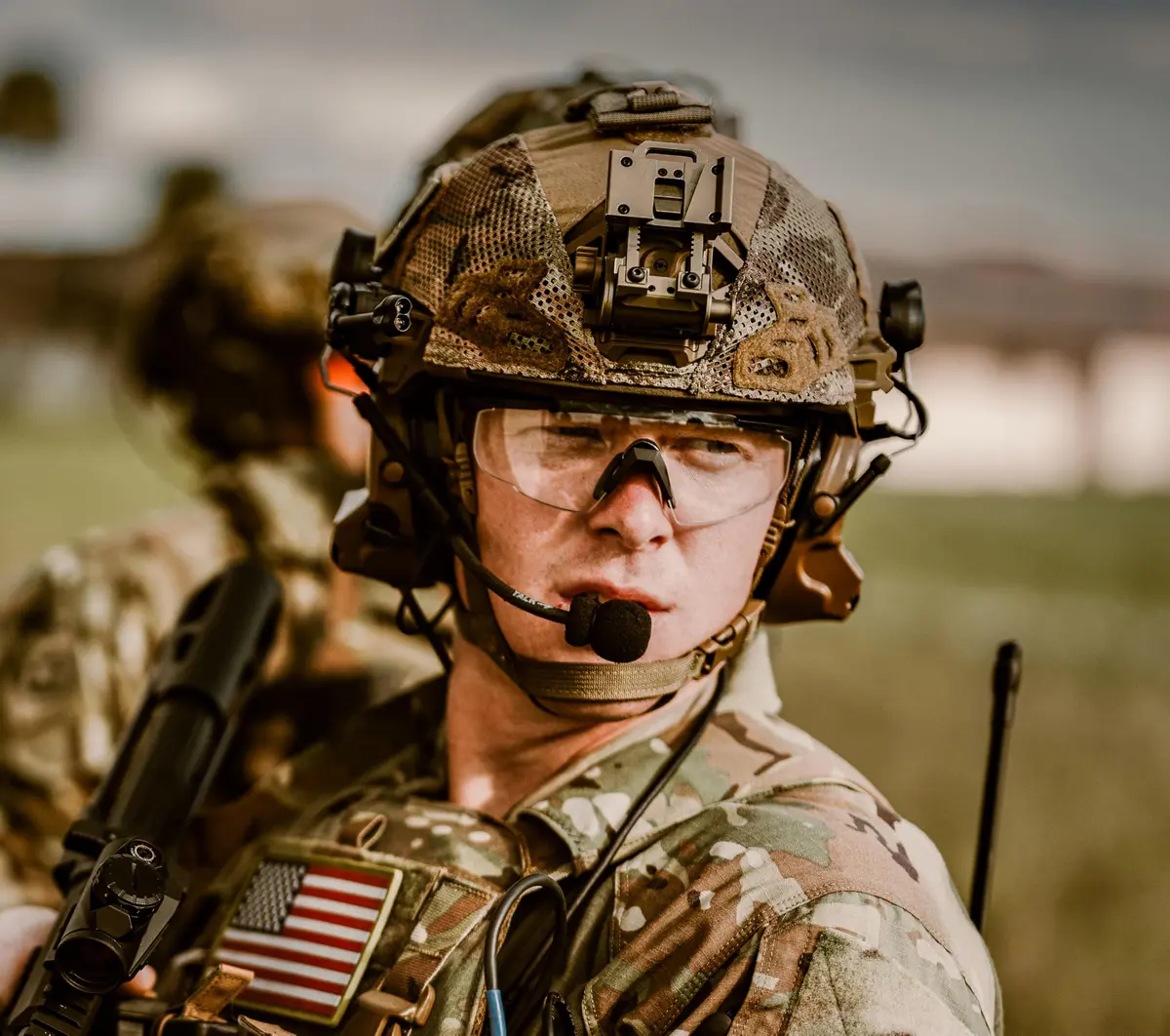 Wiley X Saber Advanced Tactical Safety Glasses | Impact-Resistant UV Protection, ANSI Z87.1+ (Matte Black, Clear Shields) - view 2