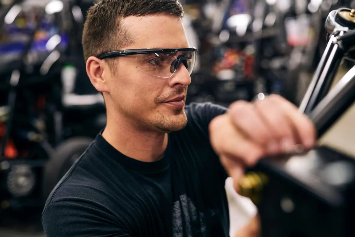 Wiley X Saber Advanced Tactical Safety Glasses | Impact-Resistant UV Protection, ANSI Z87.1+ (Matte Black, Clear Shields) - view 4