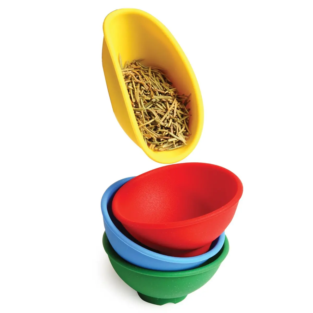 Norpro Silicone Mini Pinch Bowls Set of 4 | 50 ml, Modern, Multicolor, Dishwasher Safe - view 2