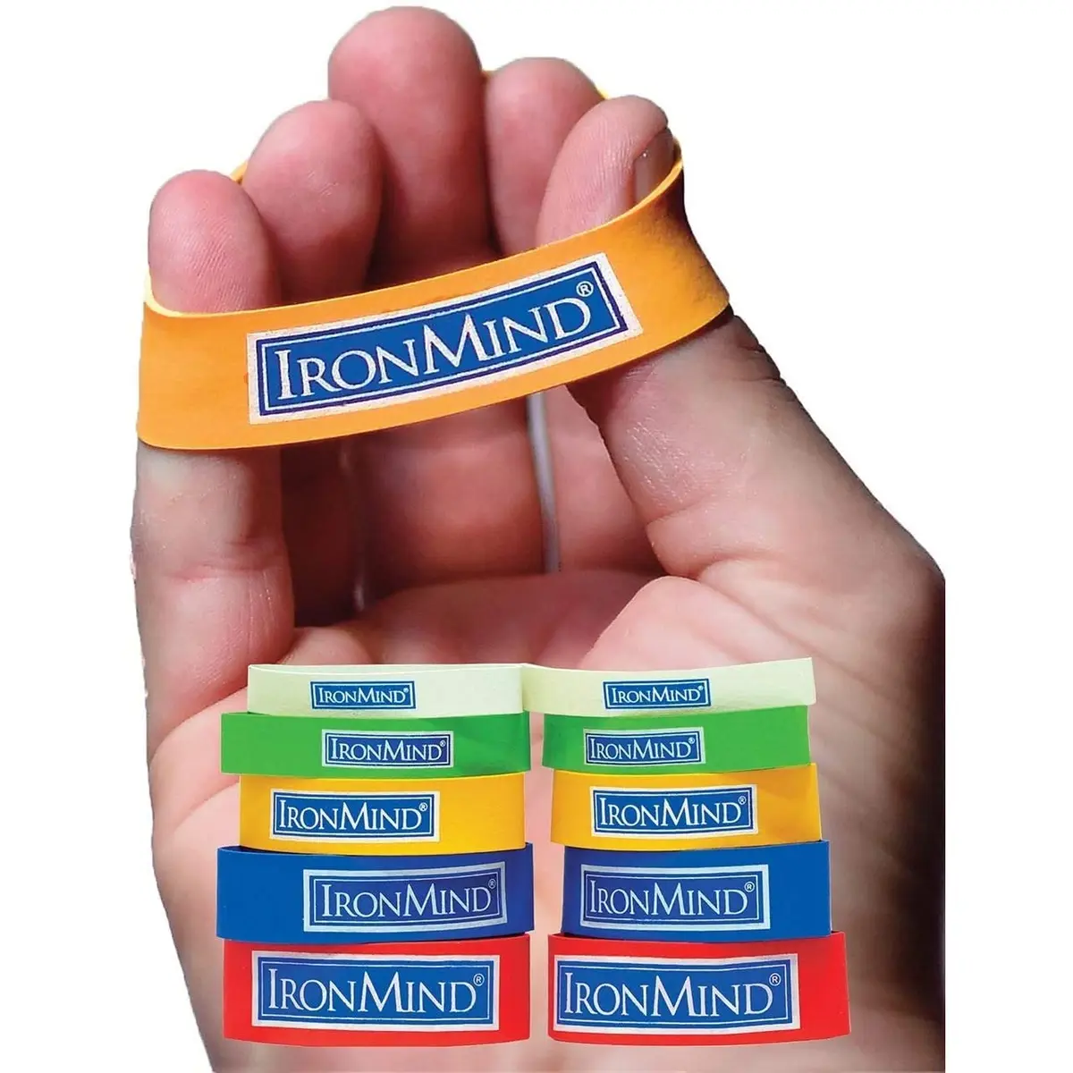 IronMind Expand-Your-Hand Bands 10 Pack (45g / 1.5oz) | Prevent Tennis Elbow & Carpal Tunnel Pain - main product image