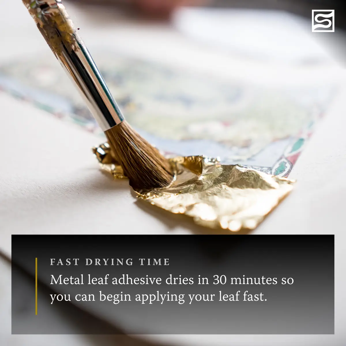 Speedball Mona Lisa Metal Leaf Adhesive 59ml (2 fl oz) | Water-Based Gilding Glue for Crafts - view 5