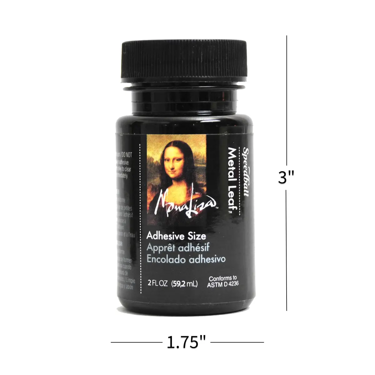 Speedball Mona Lisa Metal Leaf Adhesive 59ml (2 fl oz) | Water-Based Gilding Glue for Crafts - view 3