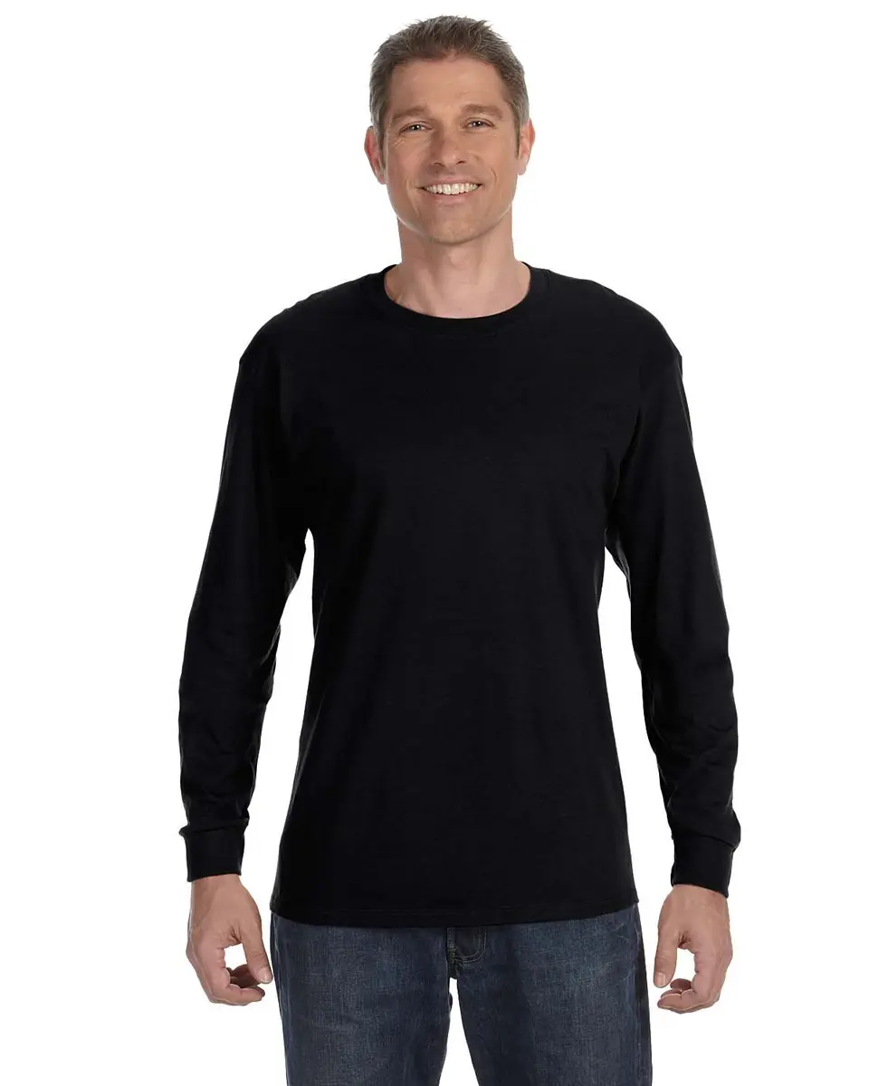 Jerzees Long-Sleeve T-shirt (29LS) Tee 2X Black | Comfortable Cotton-Poly Blend for Men - main product image