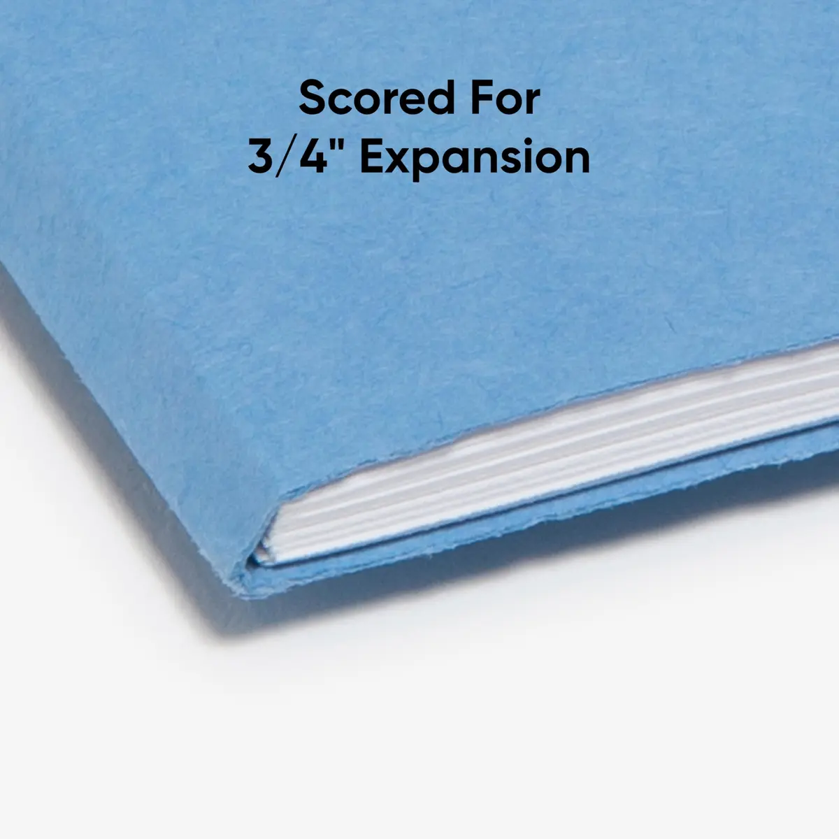 SMEAD Blue Fastener File Folders with Prongs, 3 Tab Letter Size | Durable, Environmentally Responsible Office Organizer - view 5