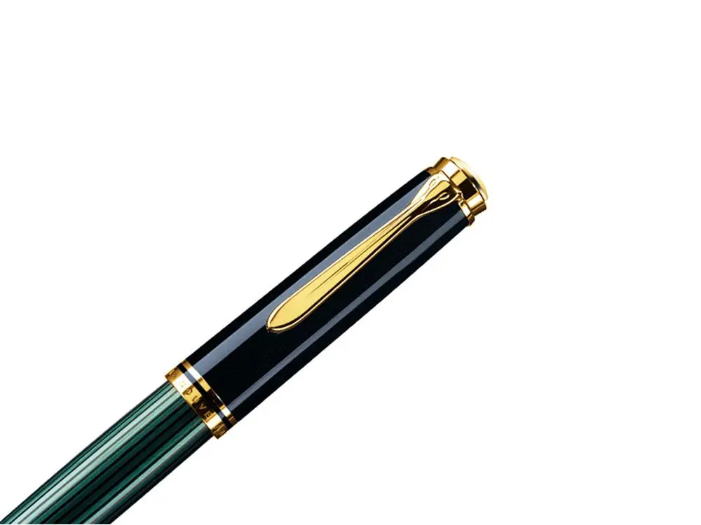 Pelikan Souverän M600 Fountain Pen, Extra-Fine Nib, Black/Green, 1 Count (Pack of 1) | Smooth Ink Flow - view 2