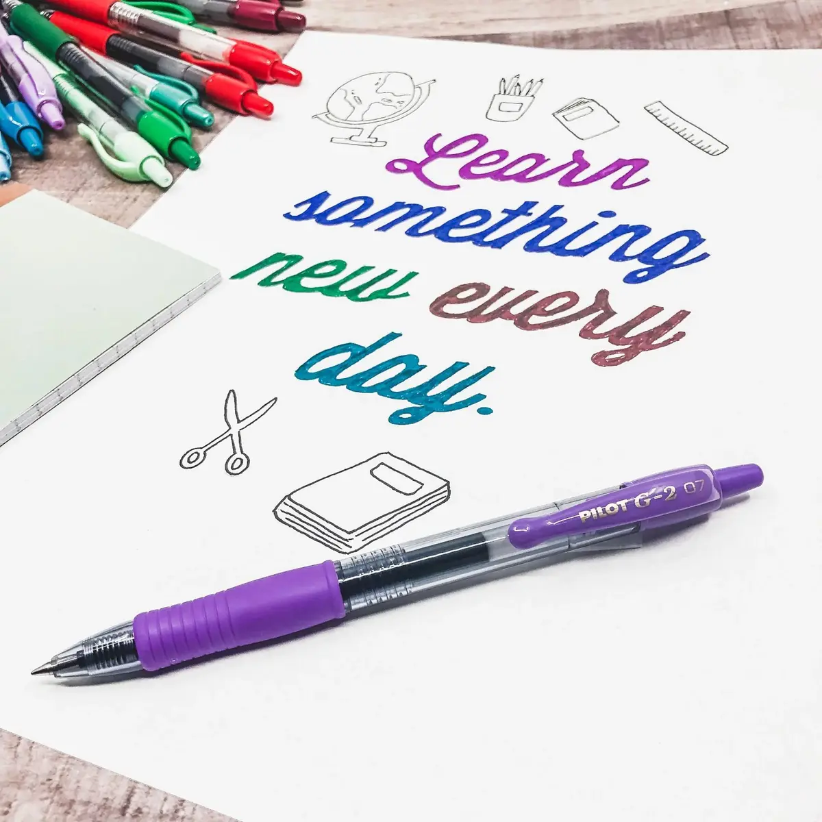 PILOT G2 Premium Gel Ink Pens, Fine Point 0.7mm, Multi-Color, 8 Count | Smooth, Refillable, Quick Drying - view 7