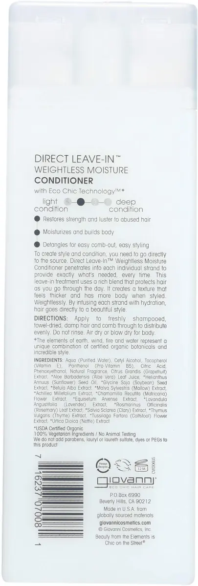 GIOVANNI Direct Leave In Weightless Moisture Conditioner 8.5 oz | Moisturizes & Detangles, Vegan & Cruelty-Free - view 2