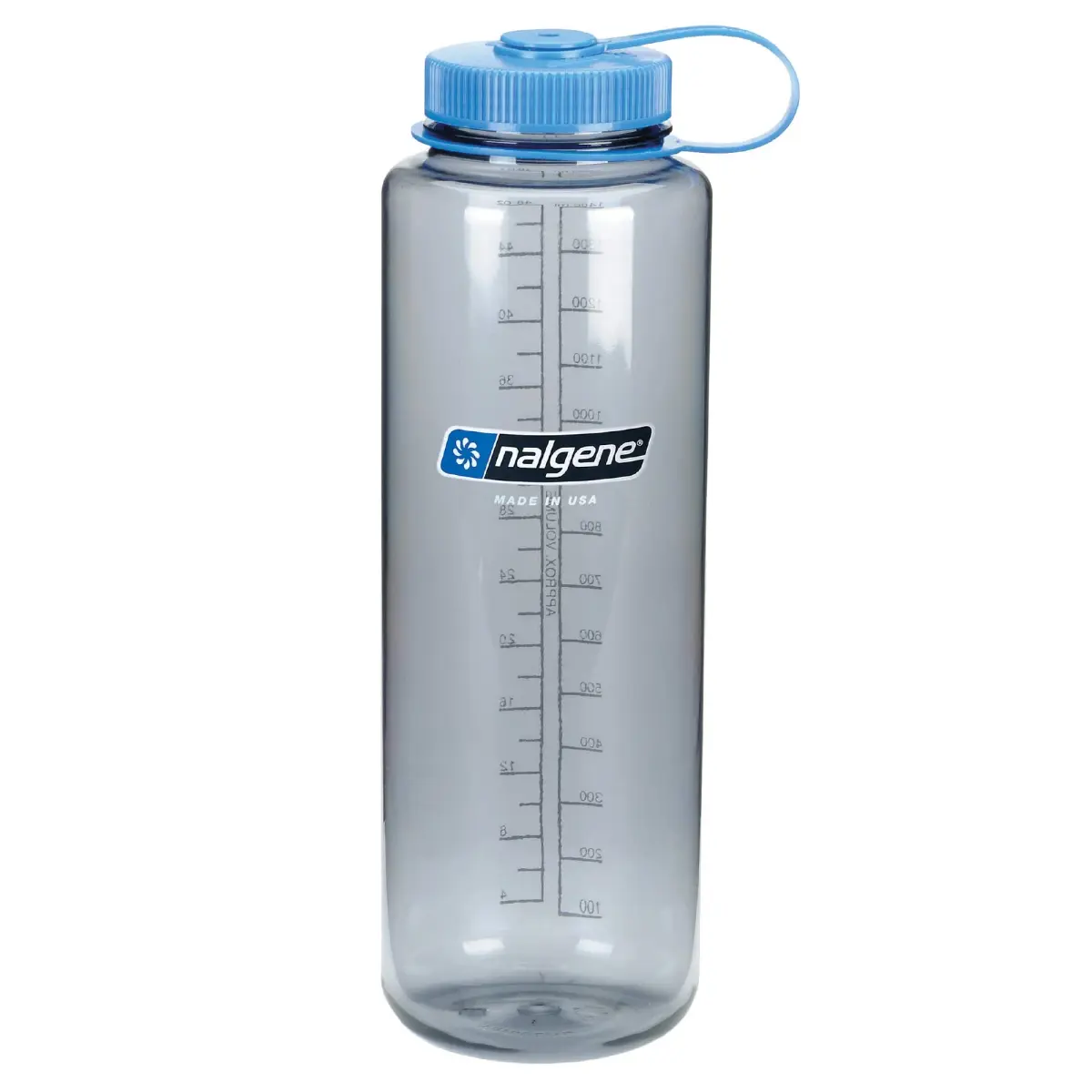 Nalgene HDPE Wide Mouth Water Bottle, Gray, 48 oz (1.5 L) | Durable & Leak-Proof for Active Lifestyles - main product image