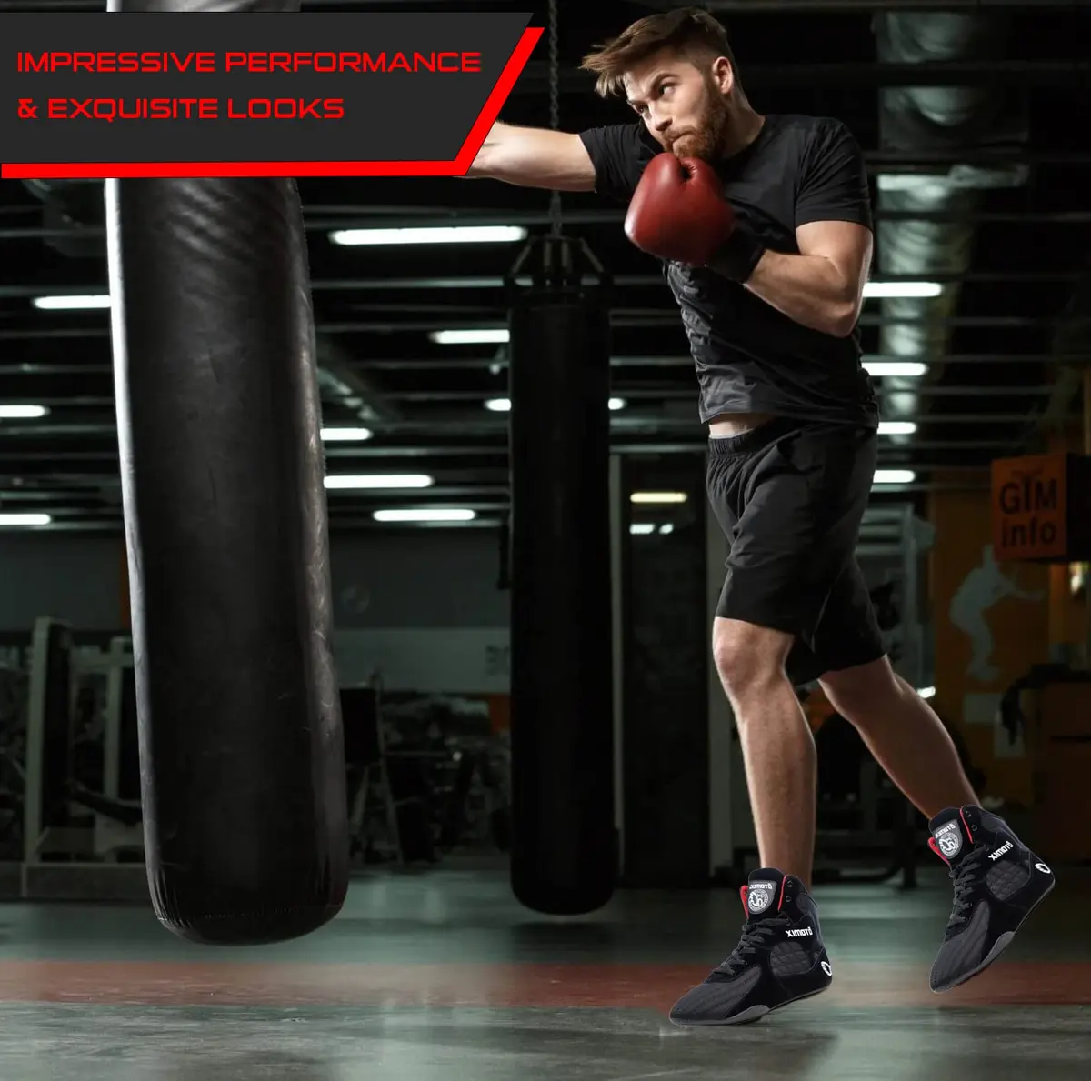 Otomix Men's Bodybuilding Lifting MMA & Wrestling Shoes Black 11 | Ultra Light Support & Traction - view 2