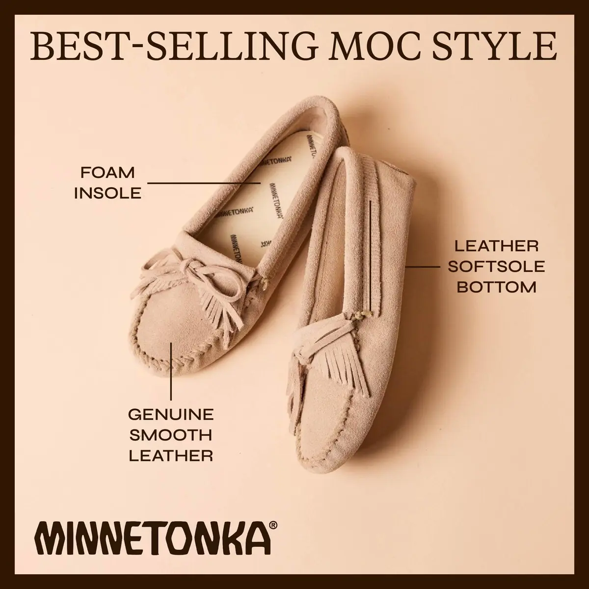 Minnetonka Kilty Suede Softsole Moccasin, 6 M US | Classic Women's Slippers with Fringed Style - view 5