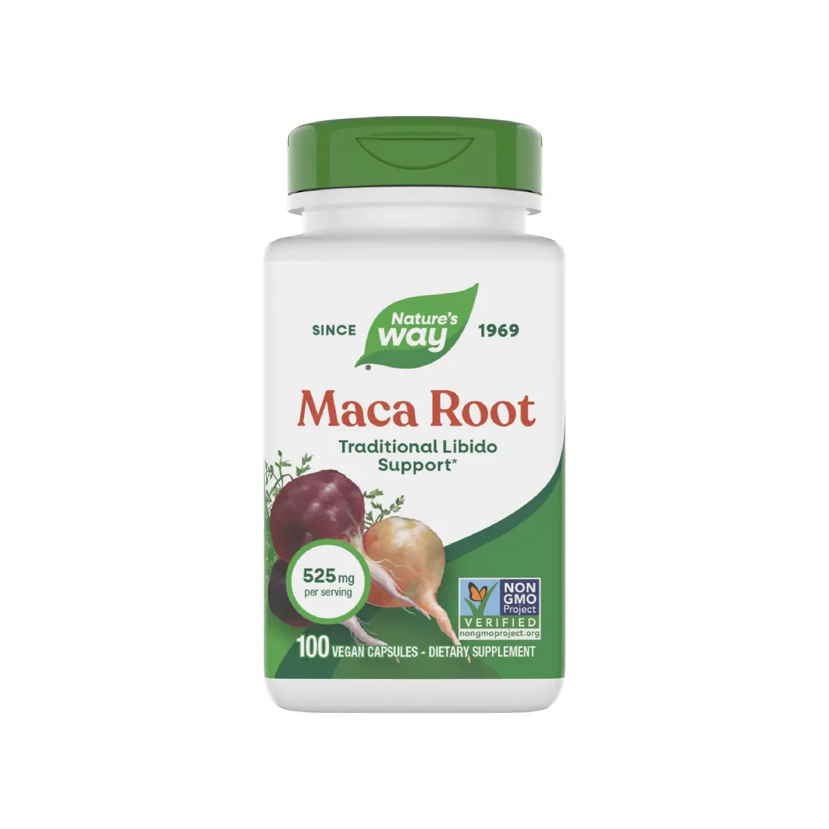 Nature's Way Maca Root Capsules 100 Count | Traditional Libido Support with 525 mg Maca - main product image