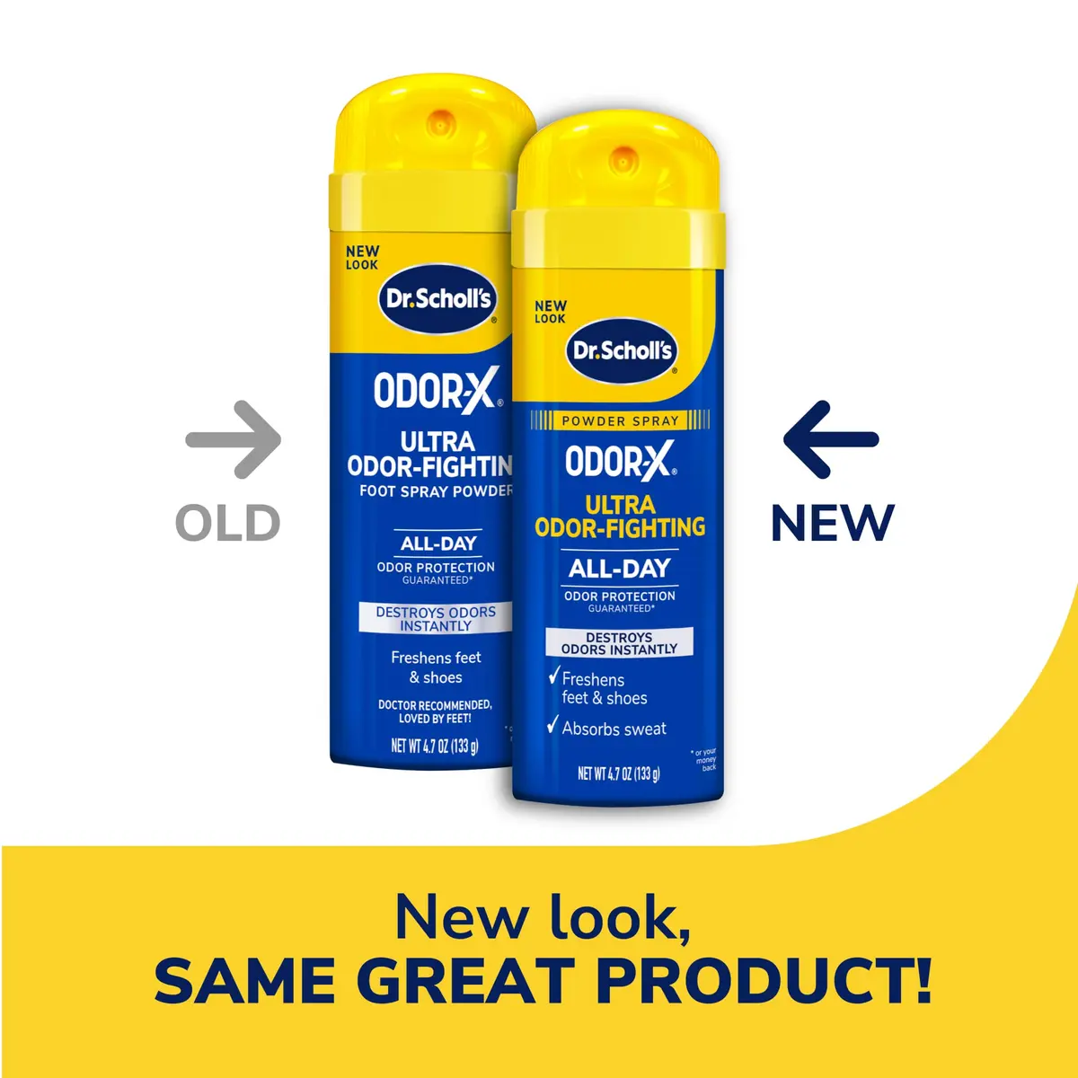 Dr. Scholl's Odor-X Odor-Fighting Spray Powder 138.9ml (4.7 Fl Oz) | All-Day Odor Protection & Sweat Absorption - view 2