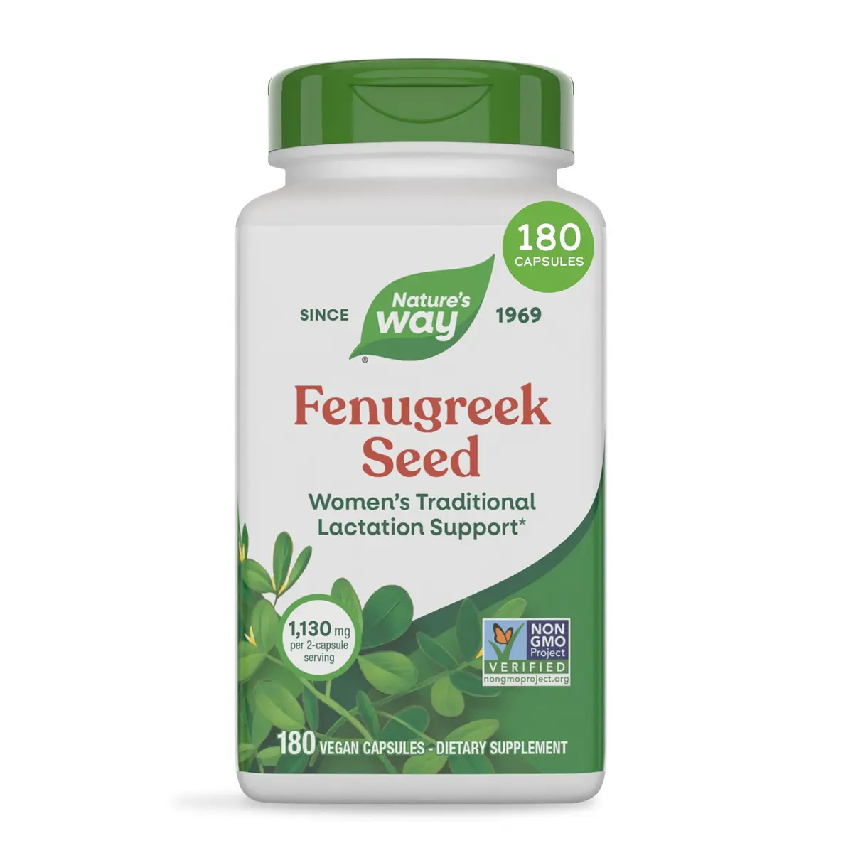 Nature's Way Fenugreek Seed Capsules 180 Count | Traditional Lactation & Digestion Support - main product image