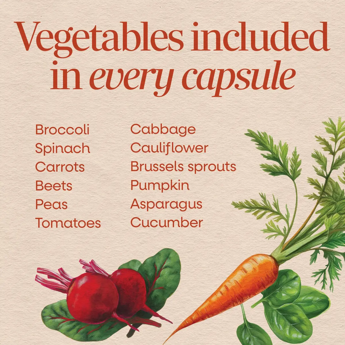 Nature's Way Garden Veggies, Vegetable Supplement, Superfood Blend, 60 ct | Plant-Based Vegetable Capsules for Daily Wellness - view 3