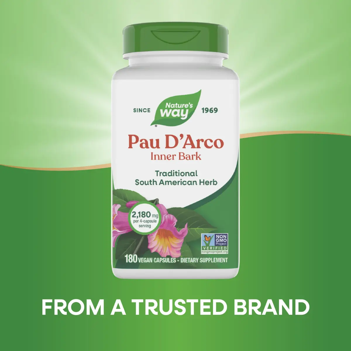 Nature's Way Pau d'Arco Inner Bark Herbal Supplement 180 Count | Traditional South American Herb - view 4