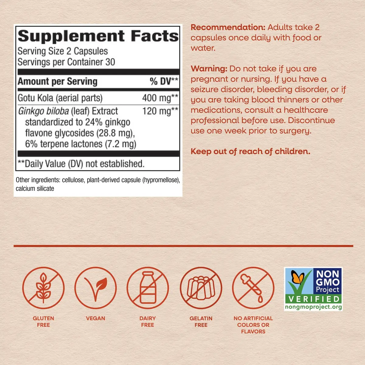 Nature's Way Ginkgo Biloba 60 ct | Supports Memory & Concentration* - view 6