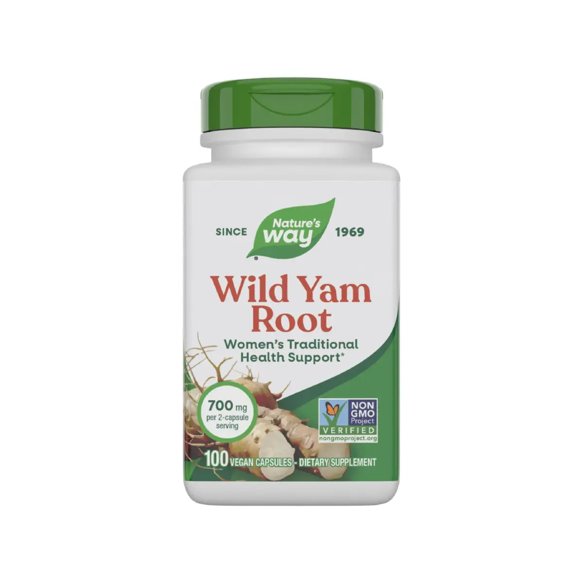 Nature's Way Wild Yam Root Capsules 700 mg 100 Count | Traditional Women's Health Support - main product image