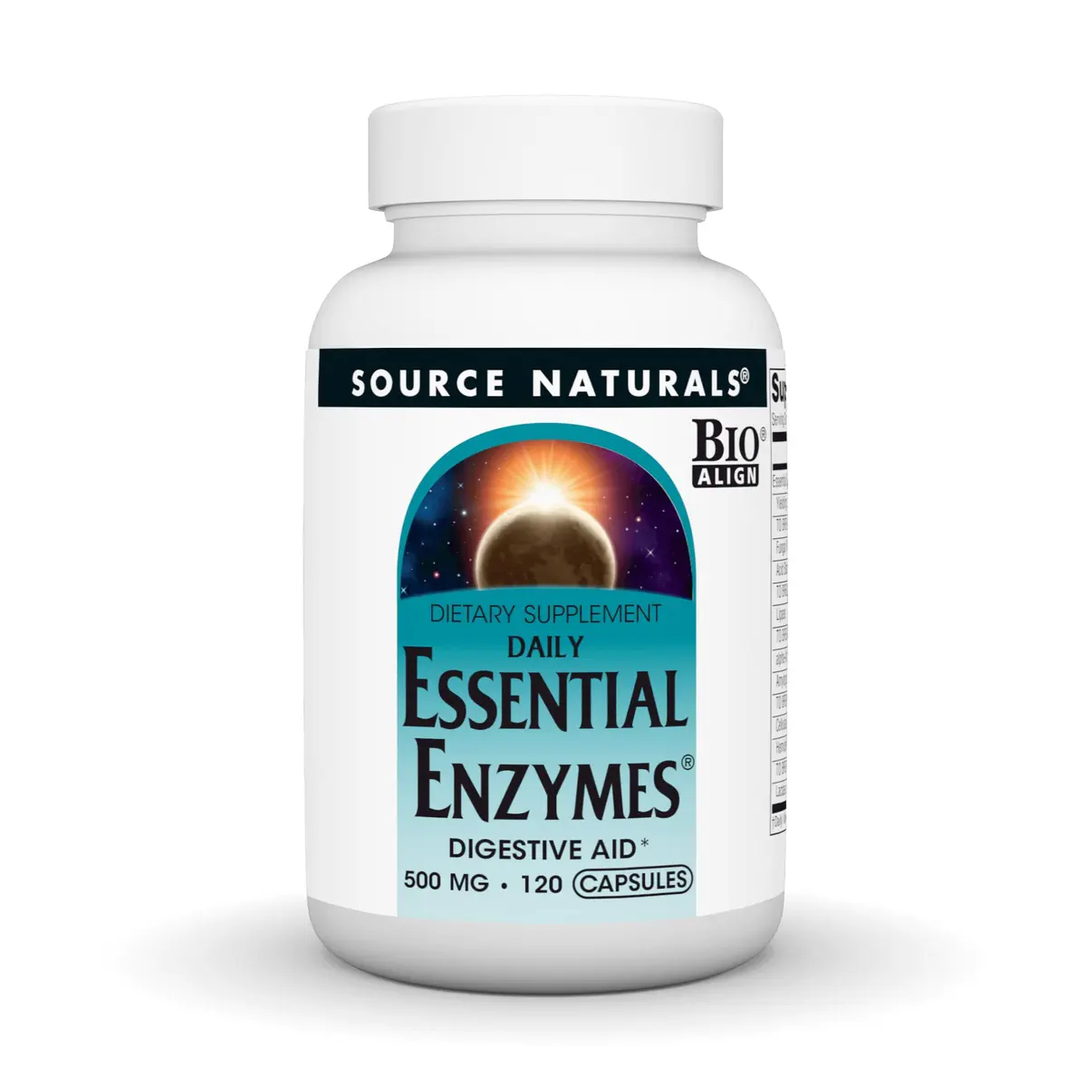 Source Naturals Daily Essential Enzymes, 500 mg | Digestive Support & Nutrient Absorption - main product image