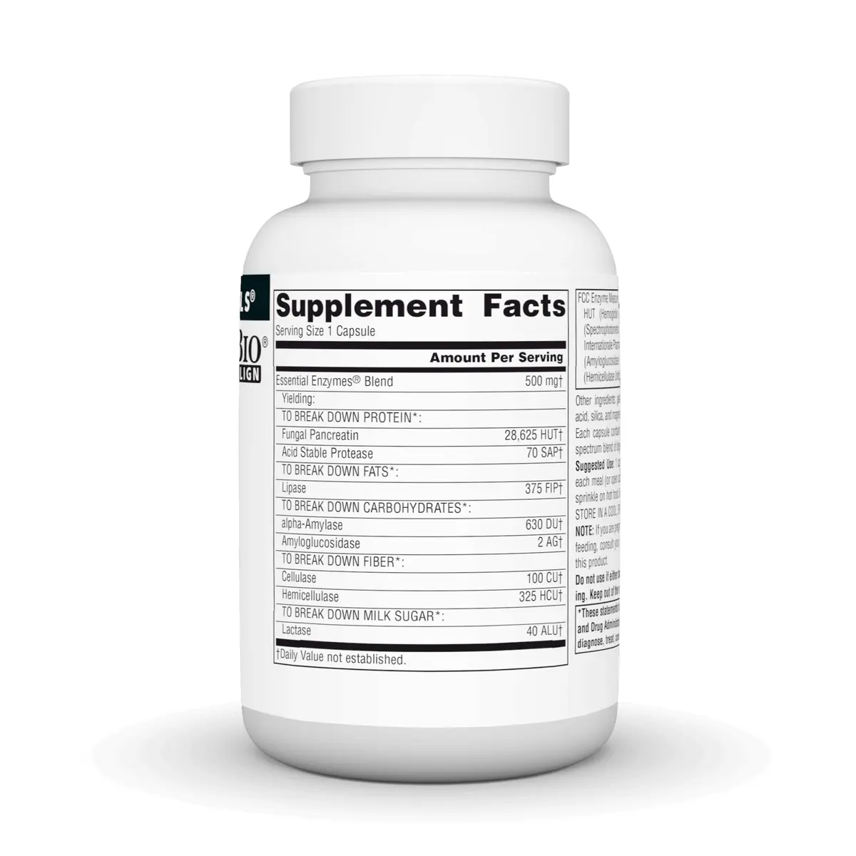 Source Naturals Daily Essential Enzymes, 500 mg | Digestive Support & Nutrient Absorption - view 3