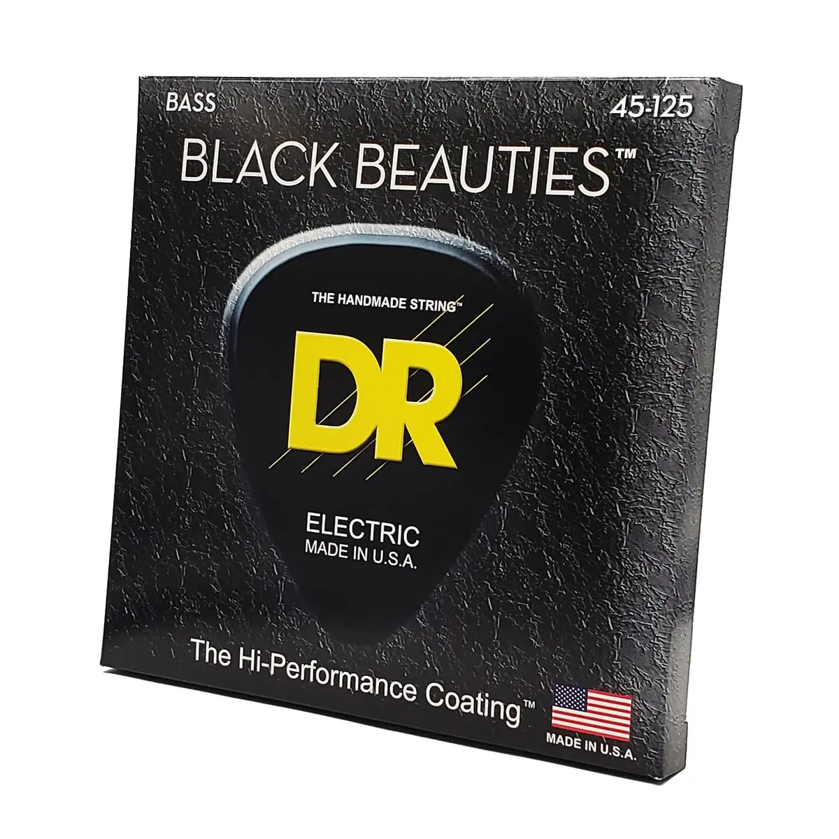 DR Strings Black Beauties BKB5-45 Medium 5-String Bass Guitar Strings 125-045 | Coated Nickel-Plated Round Core - main product image