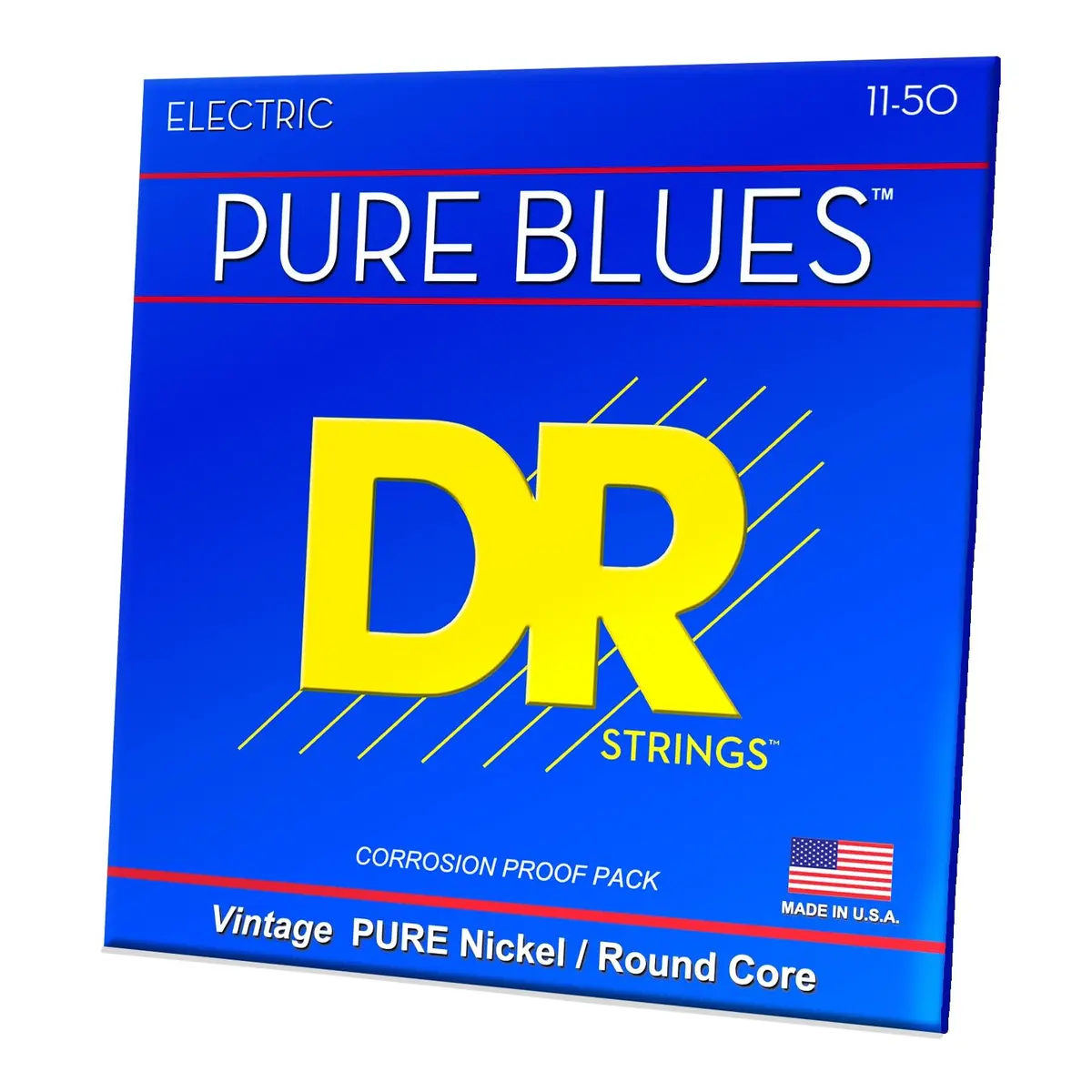DR Strings PURE BLUES Heavy Pure Nickel Electric Guitar Strings 2.54 cm (1.0 in) | Vintage Tone & Sustain - main product image