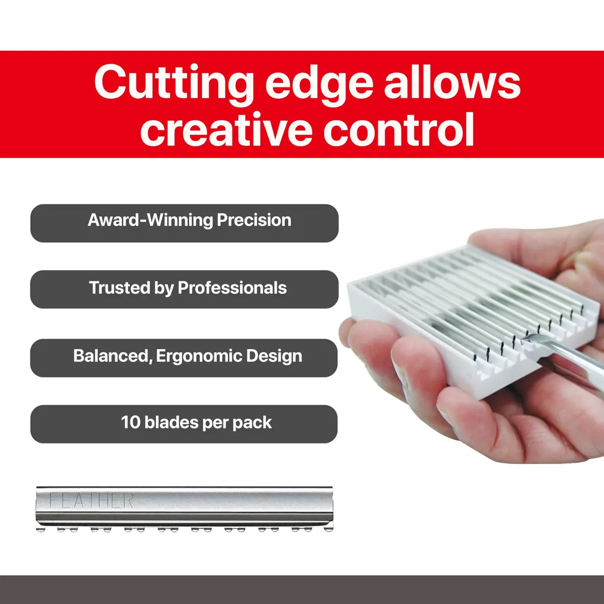 Feather Texturizing Razor Blades 10 Pack | Precision Hair Volume & Style (70-120 chars) - view 5