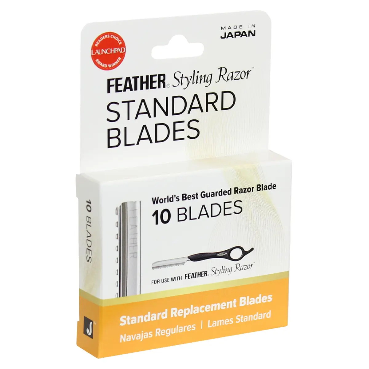 Feather Styling Razor Blades - Hair Cutting Replacement Pack 10 Ct | Precision Japanese Blades for Salon & Home Use - main product image