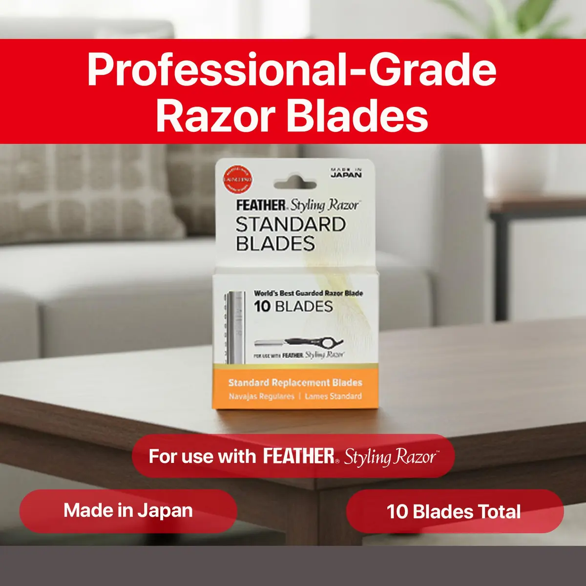 Feather Styling Razor Blades - Hair Cutting Replacement Pack 10 Ct | Precision Japanese Blades for Salon & Home Use - view 7