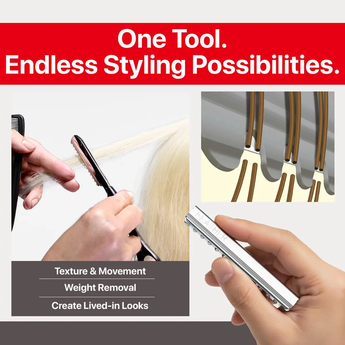 Feather Styling Razor Blades - Hair Cutting Replacement Pack 10 Ct | Precision Japanese Blades for Salon & Home Use - view 4