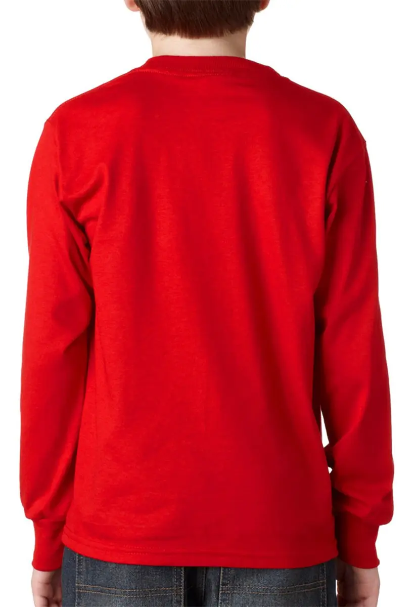 Jerzees Youth 5.6 oz. DRI-POWER® ACTIVE Long-Sleeve T-Shirt L Black | Breathable Cotton-Poly Blend for Active Wear - view 2