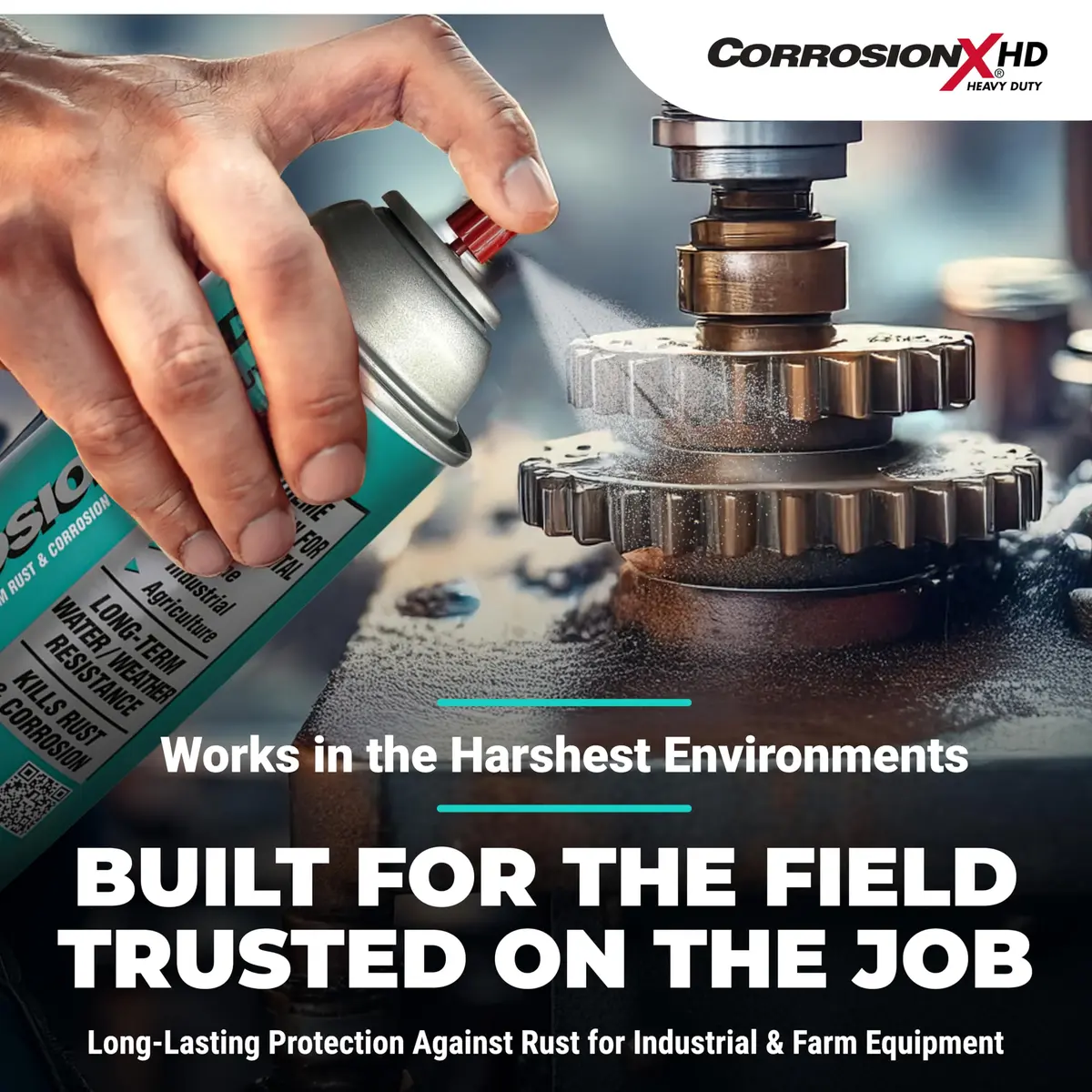 CorrosionX Heavy Duty Anti Rust Spray, Dripless Self-Healing Corrosion Inhibitor with Waterproof Barrier for Marine, Agricultural & Industrial Equipment in Harsh, Saltwater Environments, 12oz Aerosol - view 4