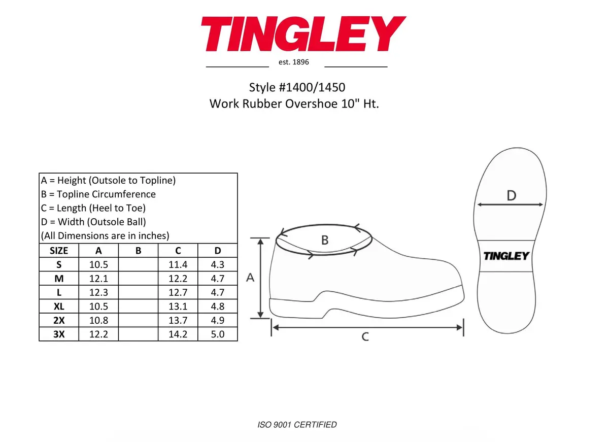 TINGLEY Womens 10-inch Overshoe With Button Mid Calf Boot | Waterproof, Slip-Resistant, Heavy Duty - view 3