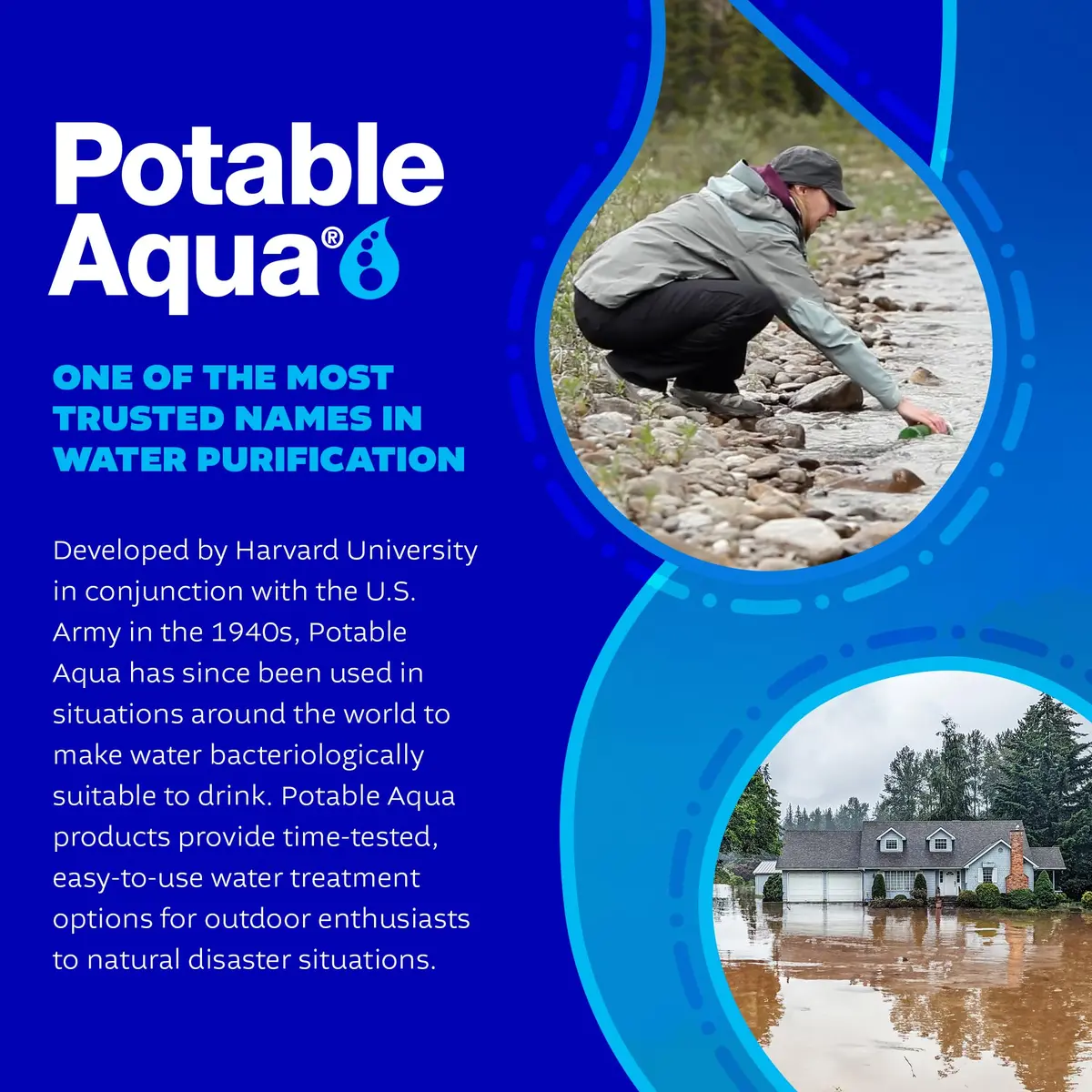Potable Aqua Water Purification Tablets with PA Plus - 100 Count (50+50) | Disinfects Water for Hiking & Emergencies - view 6