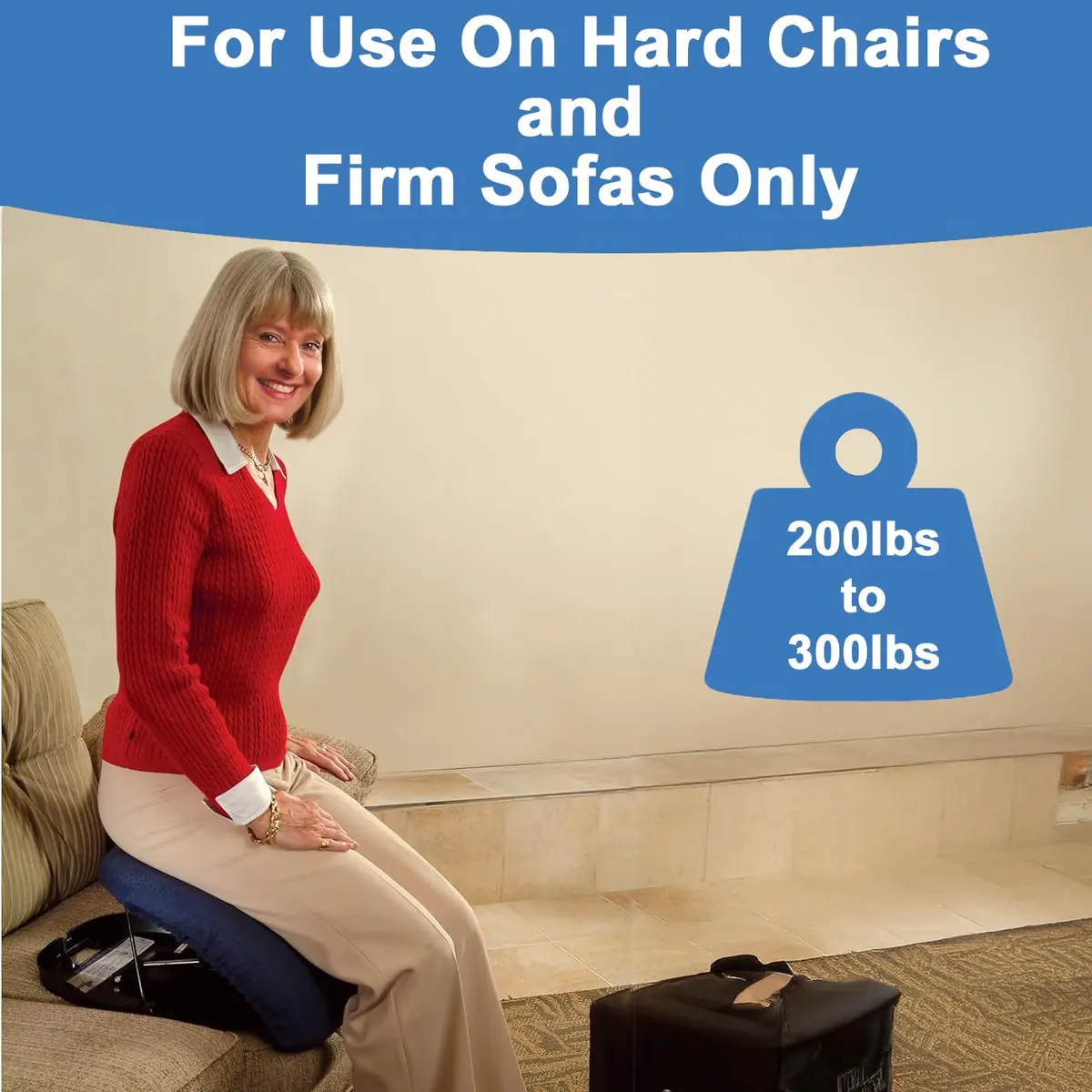 Carex Upeasy Seat Assist Plus | Portable Self-Powered Lifting Seat Cushion Supports 340 lbs - view 4