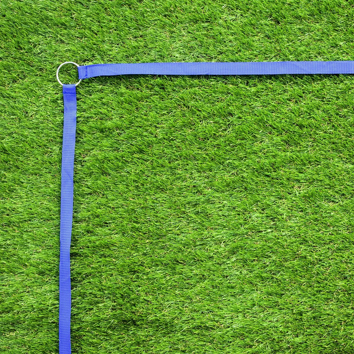Park & Sun Sports Adjustable Outdoor Volleyball Boundary Webbing with Ground Stakes | 1" Wide Court Line Marker, Blue - view 2