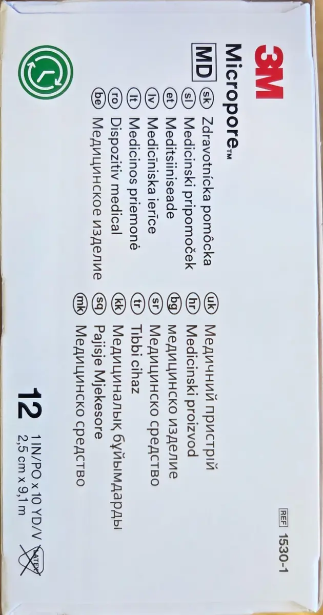 3M Medical & Surgical Micropore Surgical Tape White 1 in (2.5 cm) x 10 yd (9.14 m) | Gentle, Breathable, Hypoallergenic - view 4