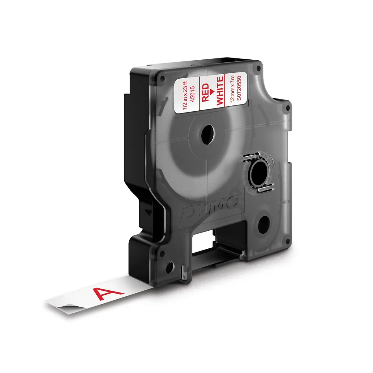DYMO D1 Label Tape, Red on White, 12mm x 7m Roll | Authentic Belgium-Made Labeling Tape - view 8