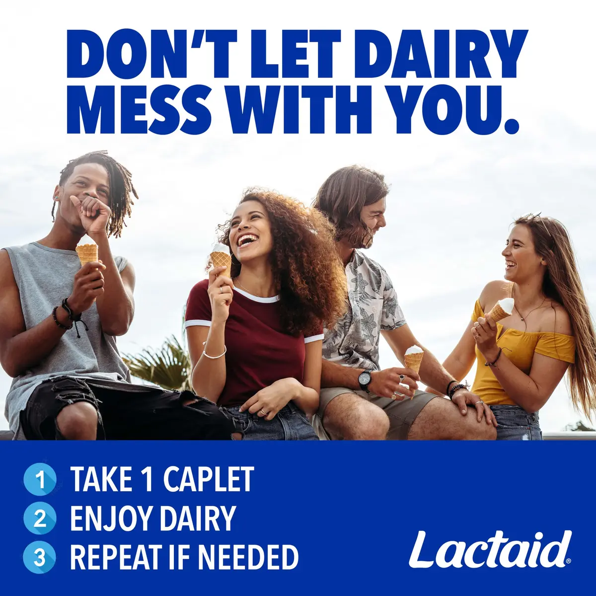 Lactaid Fast Act Lactose Intolerance Relief Caplets, 60 Count | Dairy Digestive Support for India - view 5