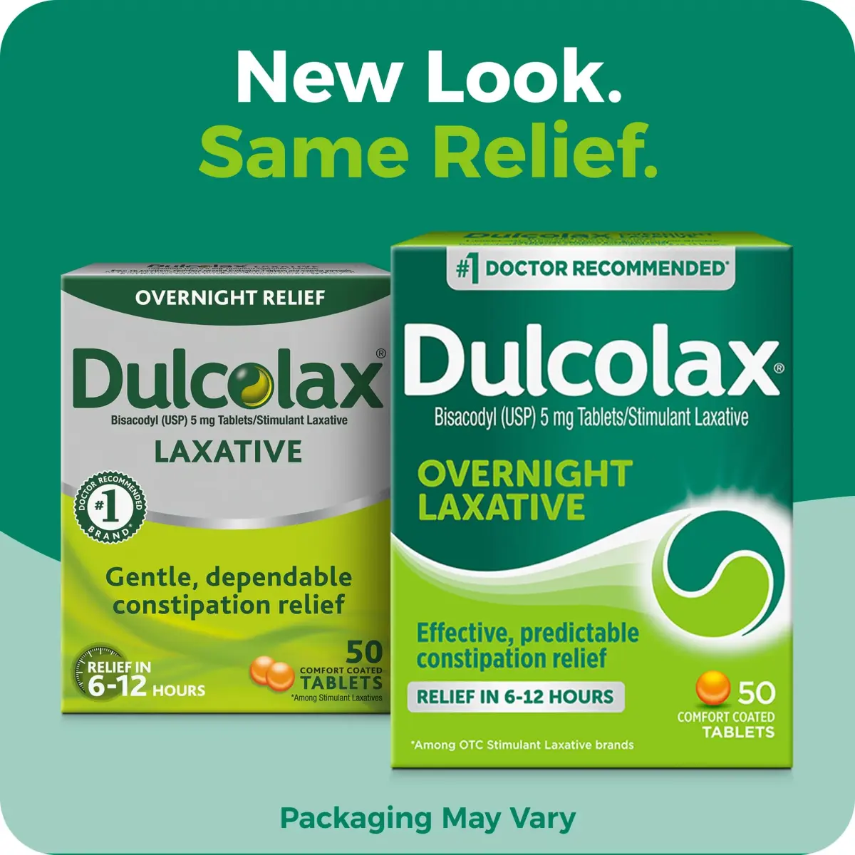 Dulcolax Stimulant Laxative Tablets 5 mg (50 Count) | Gentle Overnight Relief - view 2