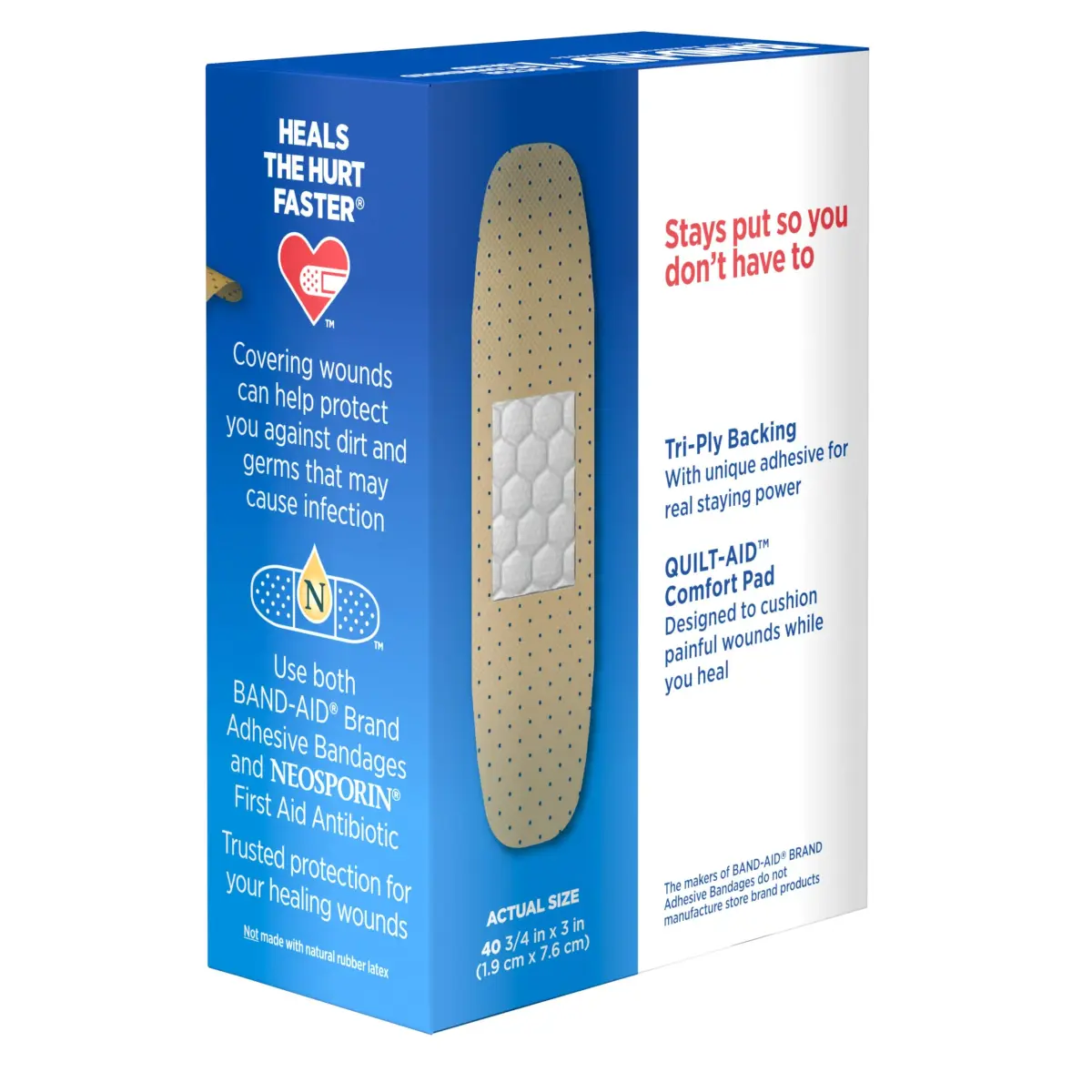 BAND-AID Brand Tru-Stay Sheer Adhesive Bandages, All One Size, 40 Ct | Dependable Lightweight Protection & Sterile Wound Care - view 8