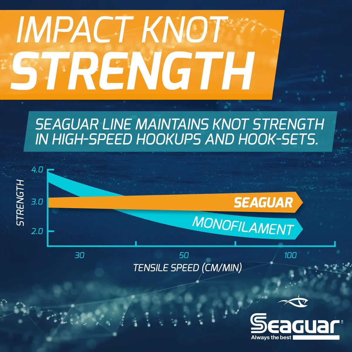 Seaguar Blue Label 100% Fluorocarbon Fishing Line 15 lb (6.8 kg), 25 yds (22.86 m) | Superior Tensile & Knot Strength - view 3