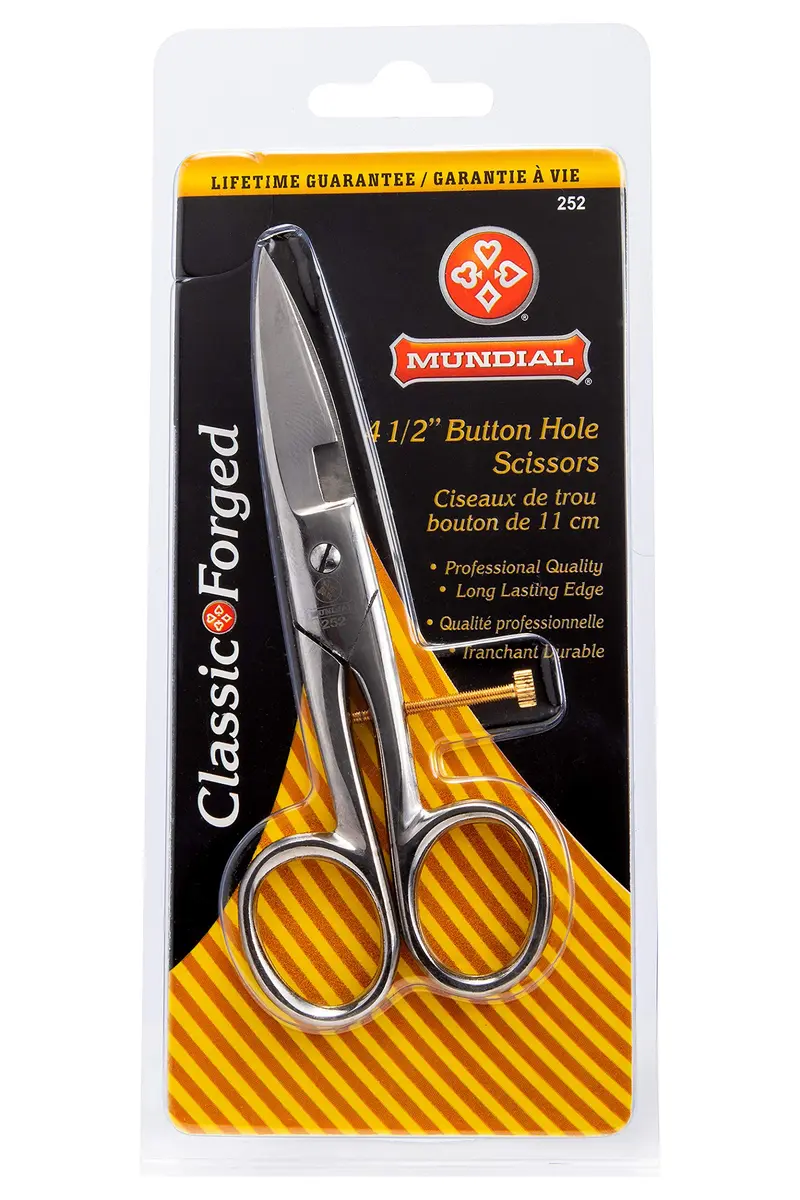 Mundial Buttonhole Scissors – Adjustable Sewing Scissors for Cutting Buttonholes, Dressmaking, Quilting & Craft Projects – 4.5" Stainless Steel Tool - view 2