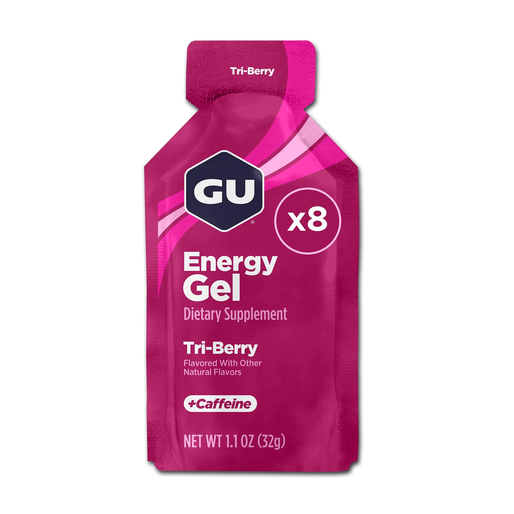 GU Energy Original Tri-Berry Energy Gel (1.1 Fl Oz / 33ml) | Vegan, Gluten-Free, Kosher, Dairy-Free Energy for Any Workout - main product image