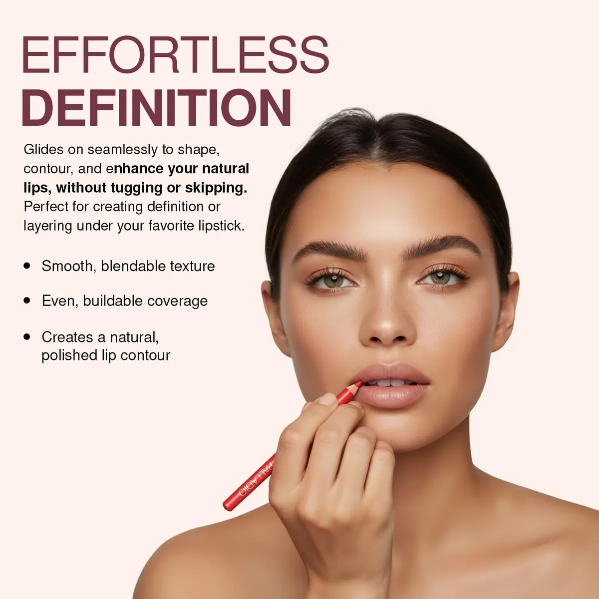 Palladio Lip Liner Pencil, Suede | Long Lasting, Hydrating, Vegan, Cruelty-Free - view 6