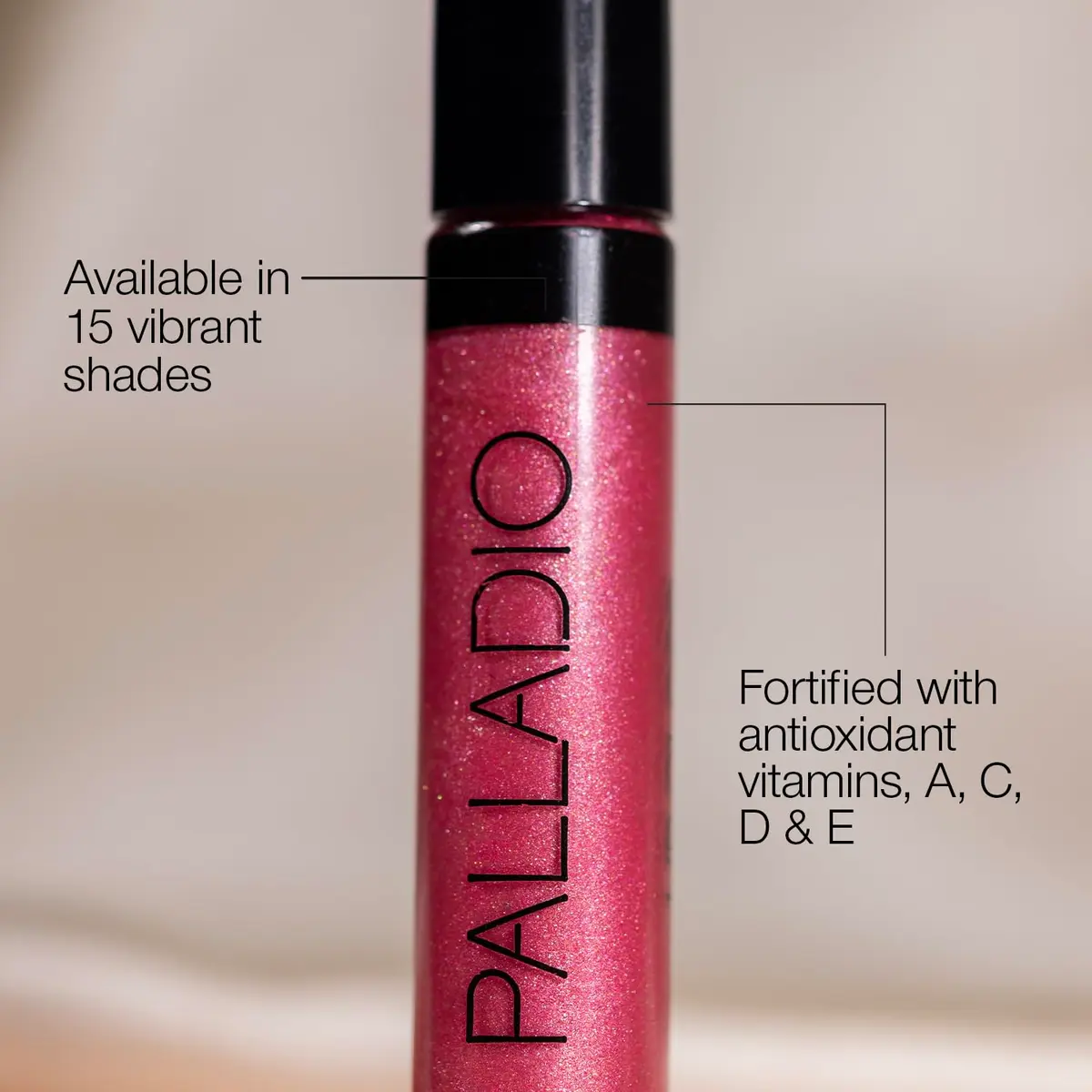 Palladio Lip Gloss 0.24 Fl Oz | Hydrating, Intense Color, Vitamin E & Aloe, Softens Lips, Shiny Finish - view 6