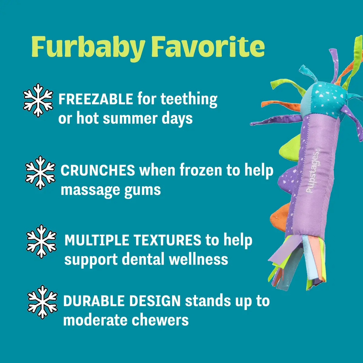 Pupstages Cool Teething Stick Dental Dog Chew Toy, Soak & Freeze, 8.5" | Icy Comfort & Chewing Relief for Puppies - view 3