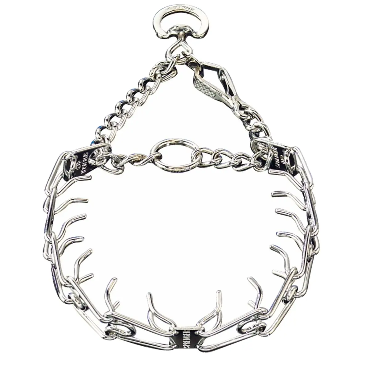 Herm Sprenger Chrome Plated Steel Training Prong Collar with Quick Release Snap for Dogs (25in/63cm x 4mm) (Neck Size Up to 21in/53cm) - main product image