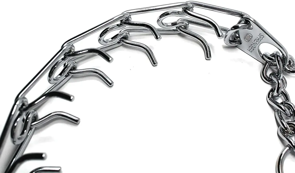 Herm Sprenger Chrome Plated Steel Training Prong Collar with Quick Release Snap for Dogs (25in/63cm x 4mm) (Neck Size Up to 21in/53cm) - view 5